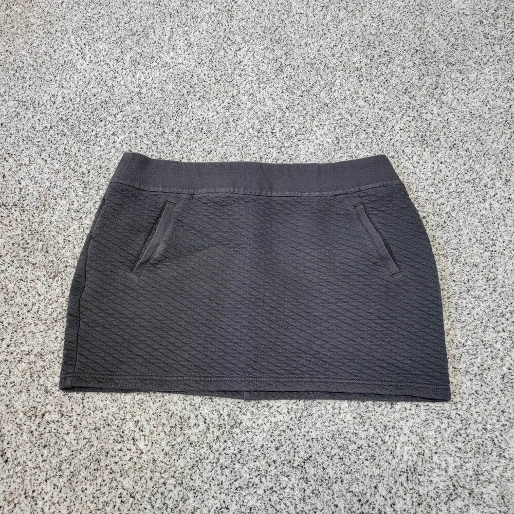 COLUMBIA Gray Quilted Texture Tennis Activewear Skirt Size Large